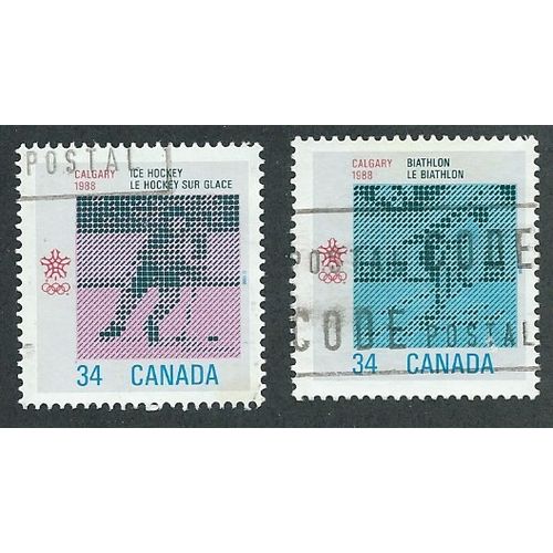 CAN 1986 SET 'WINTER OLYMPICS' (2v) FINE USED (EBID40-198)