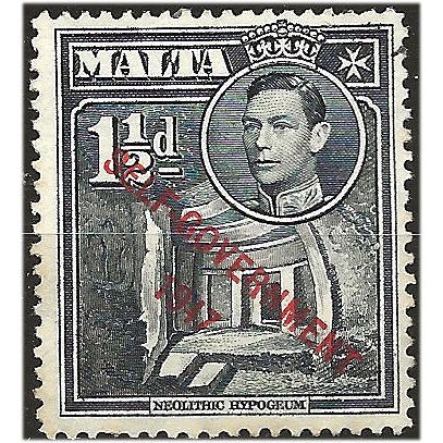 Malta 1948 SG237 1 1/2d Blue Black SELF Government Mounted Mint . ..