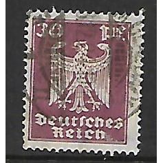 GERMANY 1924 30pf CLARET NEW NATIONAL EAGLE SG 373 FINE USED