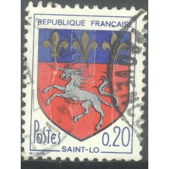 France stamps 1966 - 20c Saint-Lo, Arms - used 4