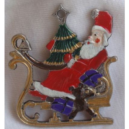 Santa Claus on a slide miniature