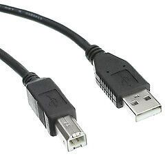 Pack of 2] USB 2.0 Printer/Device Cable, Black, Type A Male to Type B Male, ...