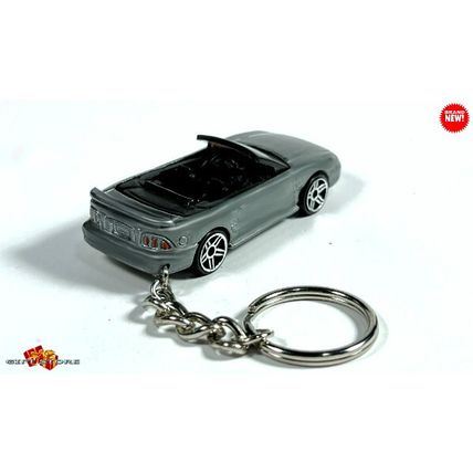 RARE CUSTOM KEYCHAIN GREY 94~1998 FORD MUSTANG CONVERTIBLE ❤️GREAT GIF❤️