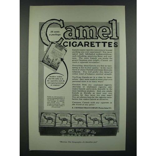 1919 Camel Cigarettes Ad