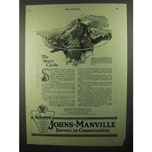 1920 Johns-Manville Asbestos Roofing Ad - Scare Circle
