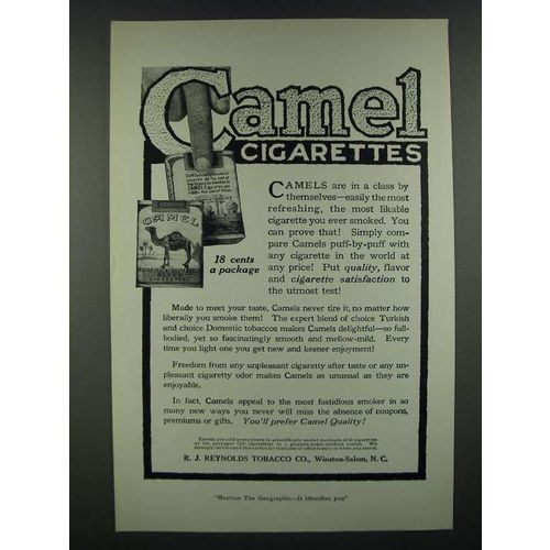 1919 Camel Cigarettes Ad!