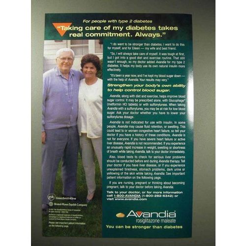 2001 GlaxoSmithKline Avandia Ad - My Diabetes