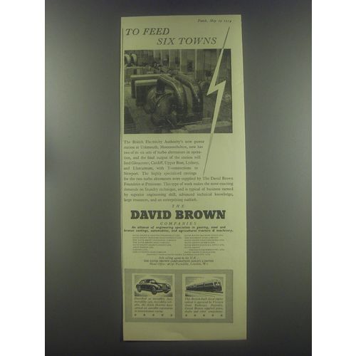 1954 The David Brown Companies Ad - To feed six towns