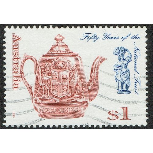Australia 1995 50th Anniversary National Trusts $1 Red and Blue SG1516 GU