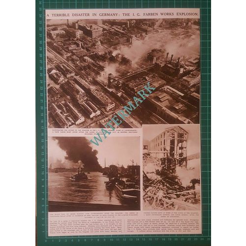 (X376) The I G Farben Chemical Plant Explosion Ludwigshafen Germany -1948 Clip