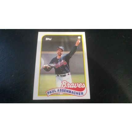 1989 Topps Card # 454 Paul Assenmacher Excellent (5) Atlanta Braves