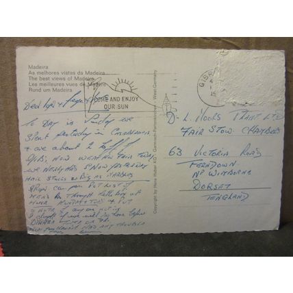multiview, MADEIRA, PORTUGAL used vintage postcard. =