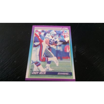 1990 Score Football Card # 160 Andy Heck Excellent-Mint (6) Seattle Seahawks