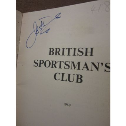 BRITISH SPORTSMAN'S CLUB 1969 p/b MEMBERS LIST...