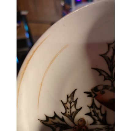 Little Bird On A Holly Bush Pin Dish