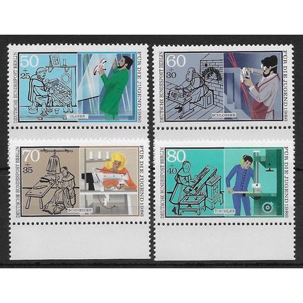 BERLIN - 1986 U/M (SET) 'CRAFTS' (4v) (EBID66-058XL)