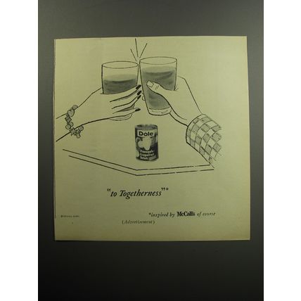 1957 McCall's Magazine Advertisement - Dole Pineapple Grapefruit Drink
