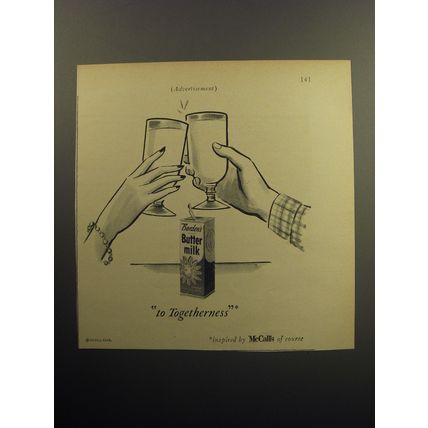 1957 McCall's Magazine Advertisement - Borden's Buttermilk - To Togetherness