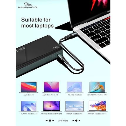 Konfulon PD 45W Power Bank 20000mAh 18W Super Fast Charge for iPhone iPad Pro UK