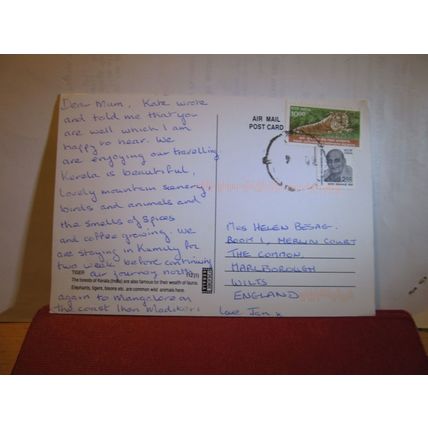 A GORGEOUS TIGER, KERALA, INDIA large used postcard 2009? pm =