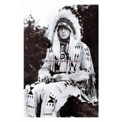 rs0460 - Prince of Wales later King Edward VIII as Indian Chief - print 6x4