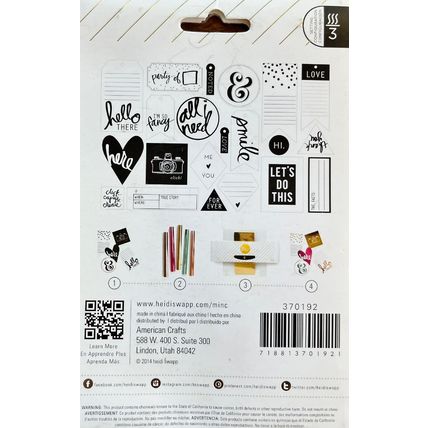 2 - 21 Pieces Tags Minc heidi swapp American Crafts NEW #400