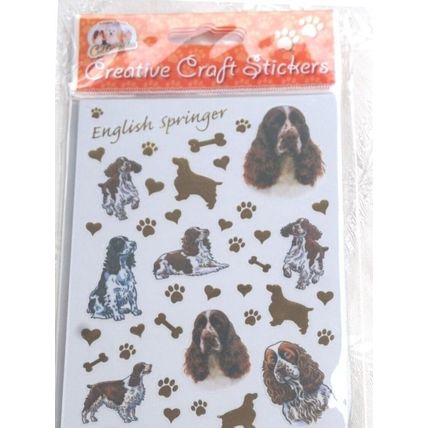 ENGLISH SPRINGER SPANIEL -CRAFT STICKERS - SCRAP BOOKING CARD CRAFT
