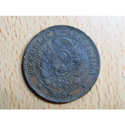 Argentina 1889 2 Centavos Coin
