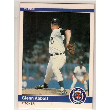 1984 Fleer baseball card #74 Glenn Abbott - Tigers