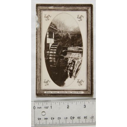pre 1918 postcard Water Wheel, Groudle Glen, Isle of Man