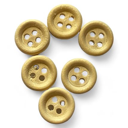 11mm Natural Wooden Buttons Sewing 4-Hole Scrapbooking Round decoration