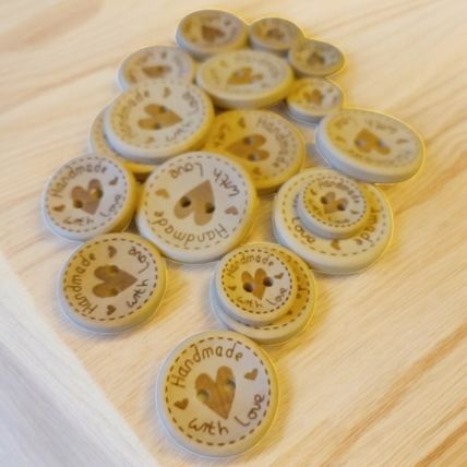 Handmade With Love Wooden Buttons Cardigans Hand Knitting 3 Sizes 15/20/25mm Diy