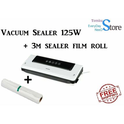 Silvercrest Vacuum Sealer 125W +3m Sealer Rolls/Film Roll Or Sealer Rolls Packs