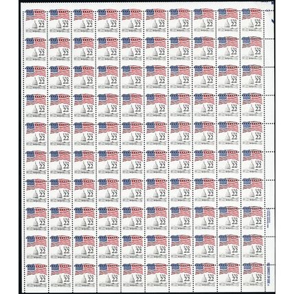 2114, MNH 22¢ Complete Misperforated Error Sheet - Stuart Katz