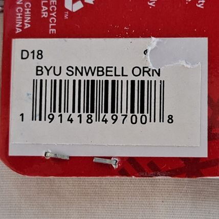BYU Utah Christmas ORNAMENT Brigham Young University Jingle Bells Snowbell