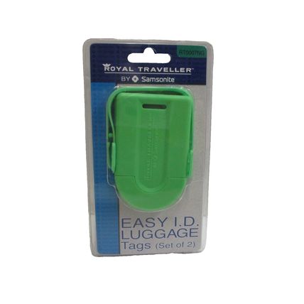 Royal Traveller by Samsonite | Easy I.D. Luggage Tags | Set of 2 Green