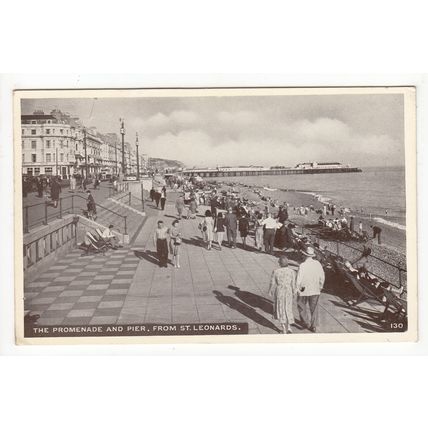 The Pier and Promenade from St Leonards Postcard 1956 East Sussex