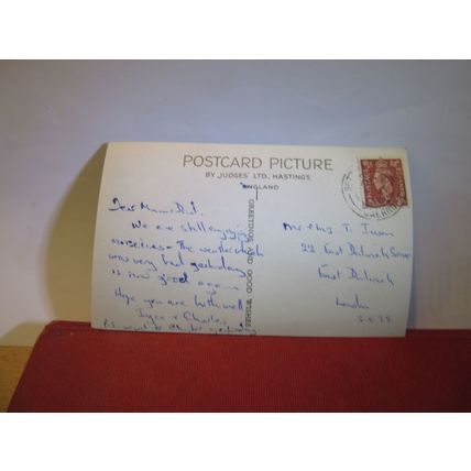 LLYN PERIS, LLANBERIS used postcard RP by Judges 9002 1952 postmark =