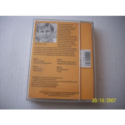 Biggles-Pioneer Air Fighter-Capt, W.E. Johns X2 Audio Cassettes