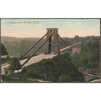 Suspension Bridge, Clifton, Bristol, 1908 - Valentine's Postcard