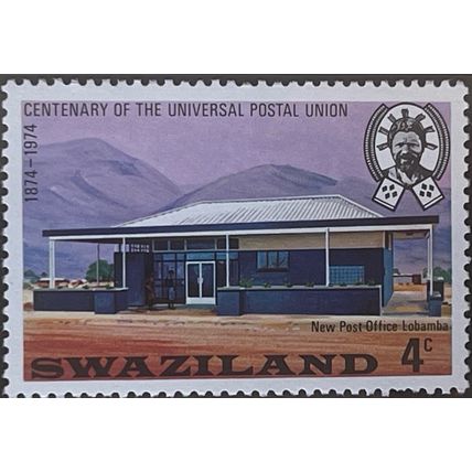 Swaziland QEII 1974 UPU 4c Post Office Lobamba Unmounted Mint MNH SG 215 stamp