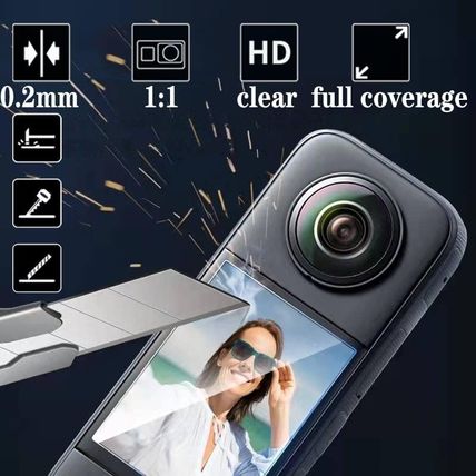Aluminum Frame Cage Sticky Lens Guard Set Screen Protector for Insta360 X3 X 3 A