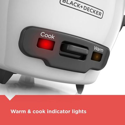 BLACK+DECKER Rice Cooker 28 Cups Cooked (14 Cups Uncooked) with Steaming Basket,