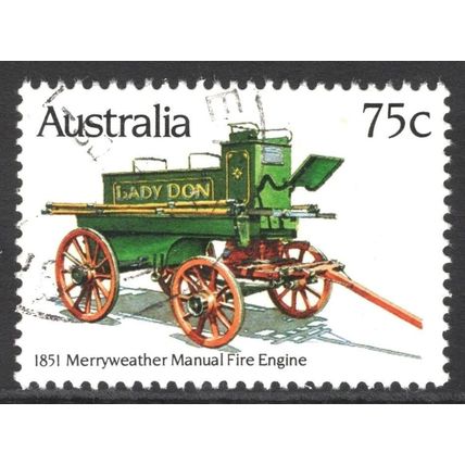 AUSTRALIA 1983: HISTORIC FIRE ENGINES - 75c MERRYWEATHER, 1851 USED (G5)
