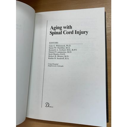 1993 "AGING WITH SPINAL CORD INJURY" 1ST EDITION USA MEDICAL HARDBACK BOOK (P6)
