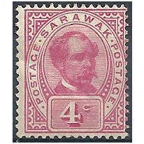 Sarawak 1899 SG39 4c Rose-Carmine Mounted.Mint.
