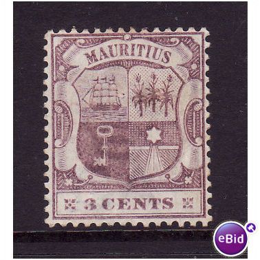MAURITIUS 1895 SG129 3c DULL PURPLE AND DEEP PURPLE M / MINT