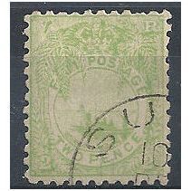 Fiji 1894 SG89 2d Pale Green Fine Used.