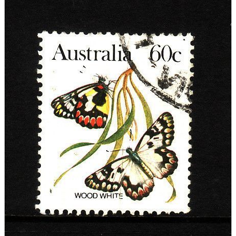 AUSTRALIA 1983 SG798 60c WOOD WHITE BUTTERFLY FINE USED