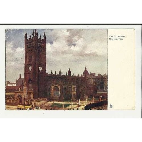 1453 MANCHESTER Cathedral Tuck Oilette Postcard